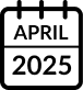 April 2025 calendar icon